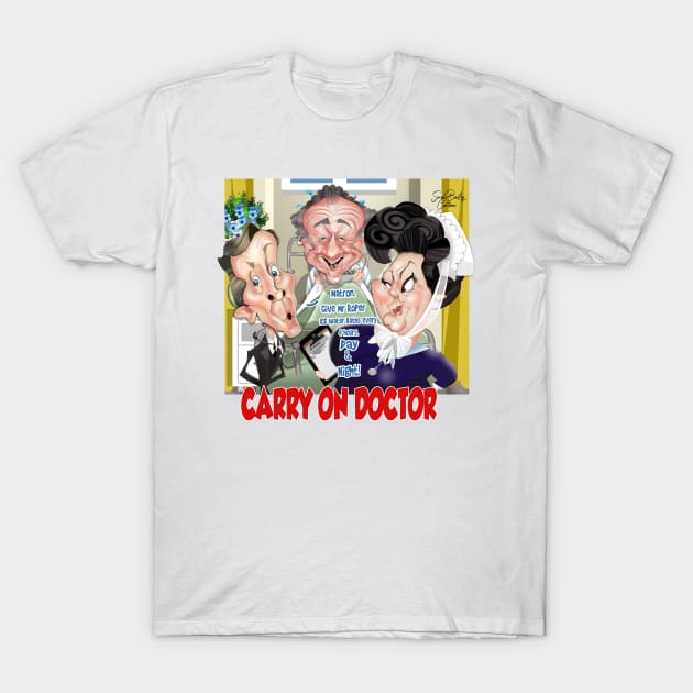 Carry on Doctor T-Shirt by Sarah Bailey TV Cartoons